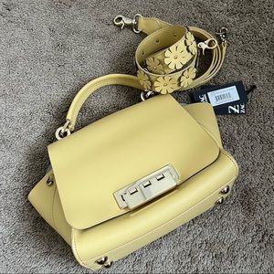 ZAC Zac Posen Eartha Iconic Floral Strap Top-handle Crossbody In Yellow